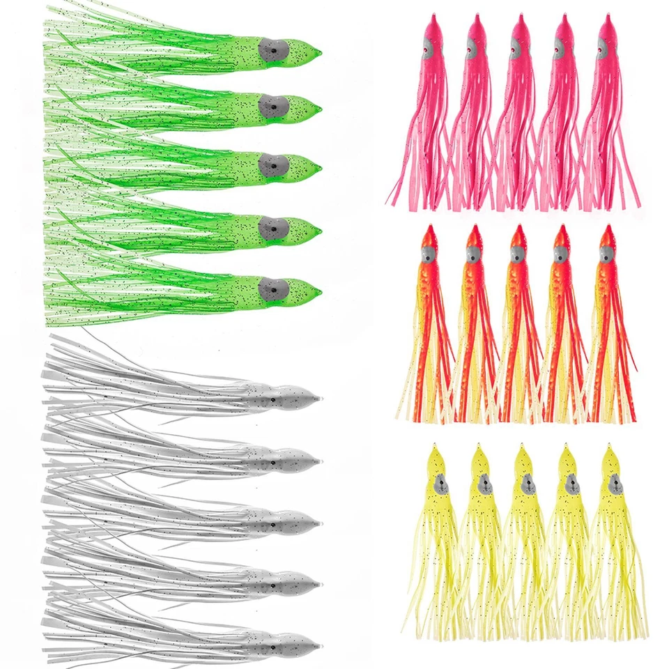 Oktopus Tintenfische Gummiköder Squid Angel Köder Norwegen Octopusse Meeresköder - Bild 1 von 1