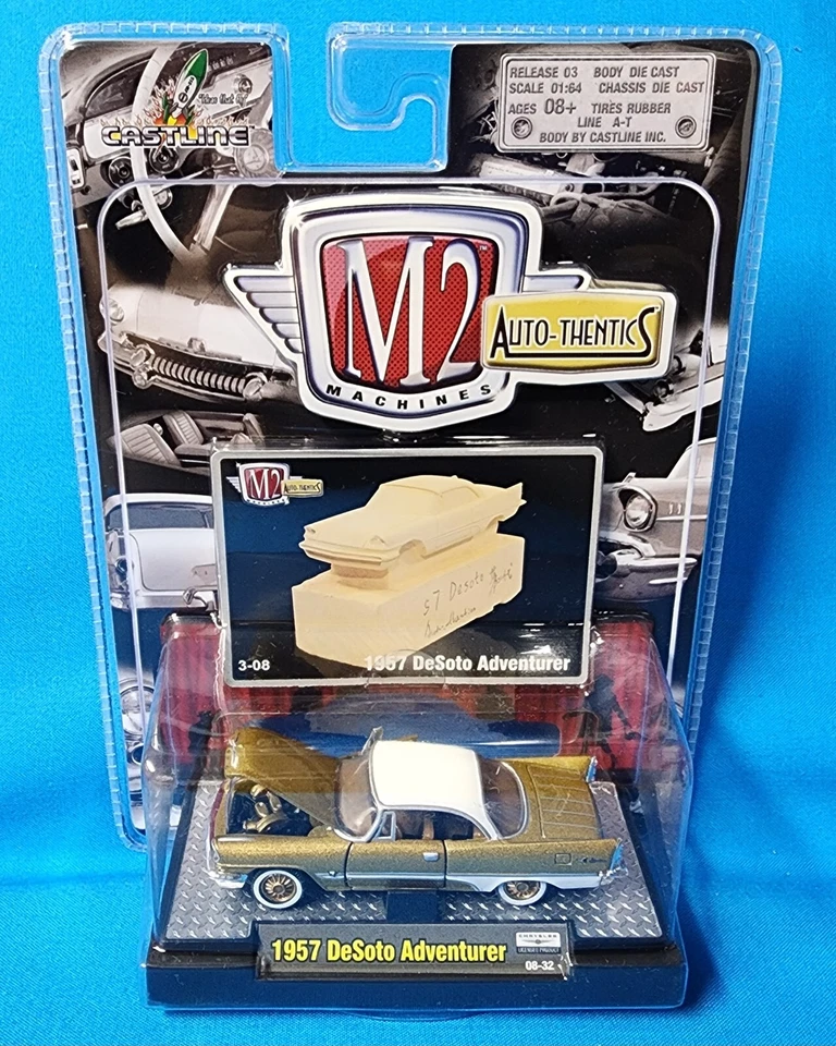 2008 M2 Machines Auto-Thentics 1:64 Die-Cast 1957 DeSoto Adventurer 08-32 NOS - Image 1 of 4