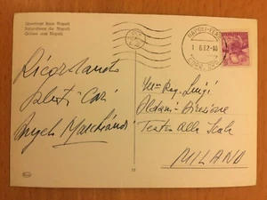 Cartolina autografa di Angelo Marchiandi - Picture 1 of 1