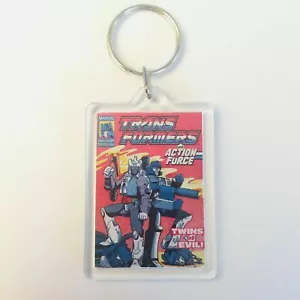 TRANSFORMERS & ACTION FORCE Copertina Fumetto Vintage Anello Chiavi Catena Portachiavi - Foto 1 di 1
