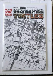 Tmnt Vol.1 Reprint Special Limited Edition Signed By Peter Laird & M.Doony - Picture 1 of 10