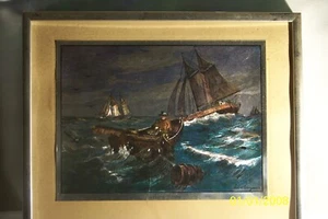 2 Lionel Barrymore Art Gold Foil Etching vtg Prints Framed Matted Glass - Picture 1 of 7
