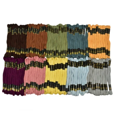 Anchor Thread Soft Cotton Long Corss Stitching Knitting Multicolor Craft 100 Pcs - Image 1 of 2