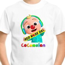 Red Nose Day Cocomelon T-Shirt Tshirt JJ Kids Children's Mens Womens Tops Tee