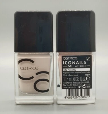 2x Catrice: ICONails GEL Lacquer/Nagellack - 120 Pink Clay - 2x 10,5 ml