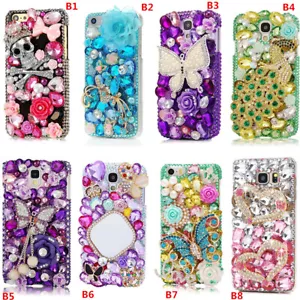 3D Bling Diamonds Soft Cover Case For Various Cell Phones & Crystals wrist strap - Picture 1 of 20