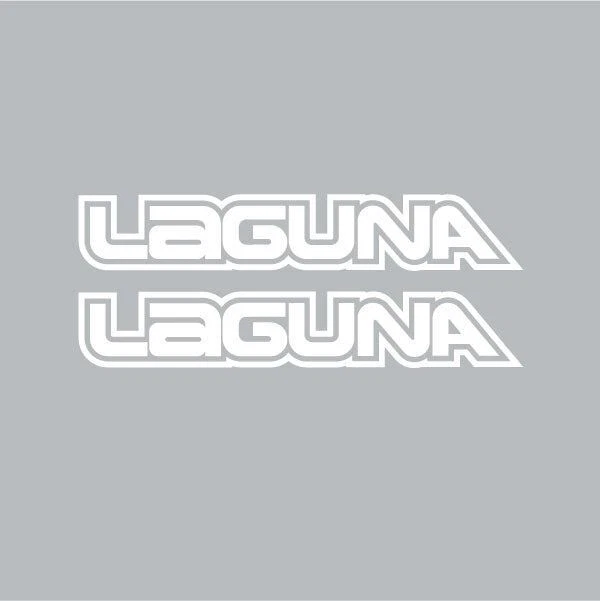 Laguna - Calcomanías de horquilla blancas troqueladas Foto 1 de 1