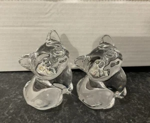 Preloved Paar Vintage Parka 24% Bleikristall süße Katzen Briefbeschwerer, 7 cm - Bild 1 von 5