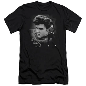 Elvis Presley Slim Fit T-Shirt Wearing Sweater Black Tee - Picture 1 of 1