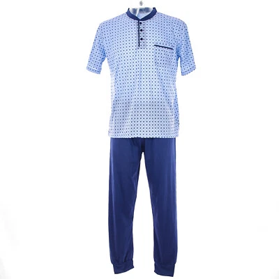 Pigiama uomo 3 pezzi corto + lungo primavera estate tg da M a XXL  0UEPIG006 - Immagine 1 di 4