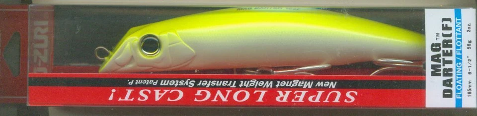 NUEVO YOZURI 6 1/2" 2 oz MAG DARTER #R1216PCL STRIPER BLUES TARPON Foto 1 de 1