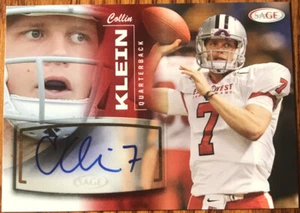2013 SAGE Autographs Red Collin Klein #27 Kansas State - Picture 1 of 2