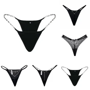 Women Cotton Spandex T Back G String Thong Panties Lingeries Underwear - Picture 1 of 16