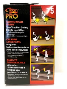 Dyno Titan Pro Commercial Grade Dual-Direction Gutter/Shingle Light Clips 75pcs - Picture 1 of 3