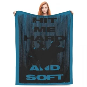 Hit Me Hard And Soft Album Flannel Blanket Quality Warm Soft Music Singer Throw - Picture 1 of 6