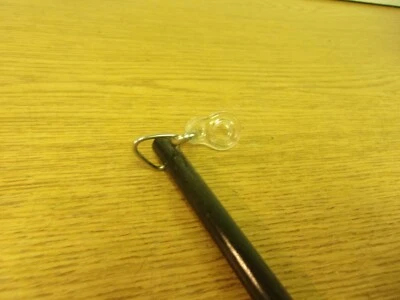 47英寸黑色塑料接力棒带扣钩和塑料适配器 — 第 1/2 张图片