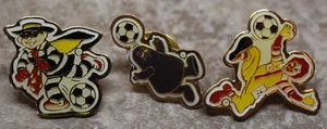 McDonalds 3x Soccer Ronald Grimace Hamburglar Collectible Pinback Pin Button - Picture 1 of 2