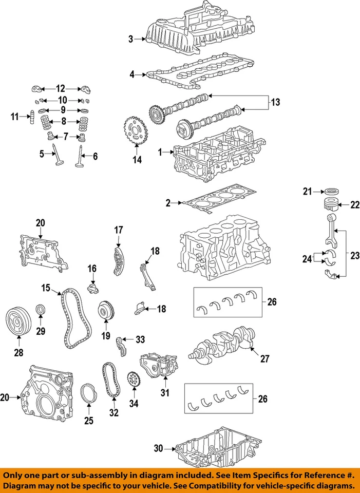 Chevrolet GM OEM 17-18 Cruze-Engine Crankshaft Main Bearing 55588333 - Image 1 of 1