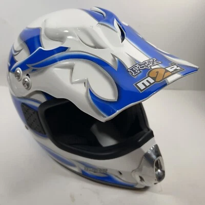 M2R Motorcycle Helmet White, Blue Size S - Image 1 of 4