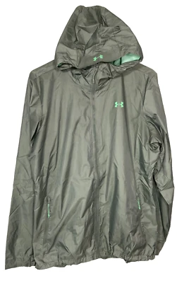 Chaqueta cortavientos Under Armour talla L para mujer VERDE activa ajustada con capucha (456) Foto 1 de 4