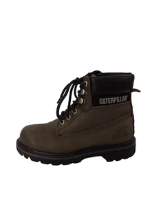 Stivali stringati Caterpillar misura larga da 5 a 5,5 pelle suola grossa donna ragazzo - Foto 1 di 13