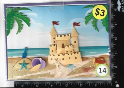 (J) - 1 PREMIUM en blanco interior adornado con sobre a juego Foto 1 de 4