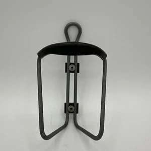 1 XLNT Vintage American Classic Gray Alloy Water H2O Bottle Cage W/ Hardware - Picture 1 of 8