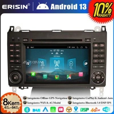 8-Kern Android 13 DAB+ DVD Autoradio Mercedes A/B Klasse Sprinter Viano Crafter - Bild 1 von 4