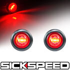 2PC RED LED LIGHT/LENS SIDE MARKER TURN SIGNAL INDICATOR KIT GOLF CARTS G01