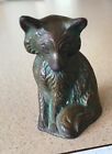 Vintage Solid Cast Iron 2 Inch Fox Paperweight Great Detail Vgc Copper Patina