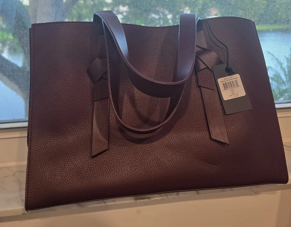 Rachel Zoe Rich Burgundy Women's Tote/Computer Handbag, 16-17" Long x 11" x 5" - Image 1 of 4