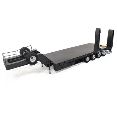 Metal 4 Axles Trailer for 1/14 JDM 189 RC Tractor Truck with Electric Tail-board - Image 1 of 4
