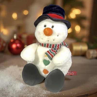 Muñeco de peluche de muñeco de nieve de Navidad Russ Berrie 14" coleccionable invierno con etiquetas Foto 1 de 4