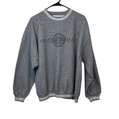 Sudadera De Colección Años 90 Equipo Para Deportes Universidad de Indiana Cuello Redondo Talla XL Academia Foto 1 de 4