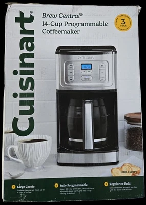 Cuisinart 14 Cup Programmable Coffee Maker Stainless Steel New~ Open Box - Image 1 of 4