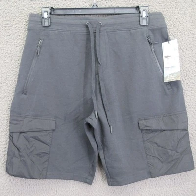 Kyodan Shorts Mens Large Jet Black Athletic Cargo Zip Pocket Drawstring New - Image 1 of 4