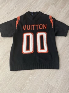Louis Vuitton Virgil Abloh Men's Knit Football Jersey Sweater - Picture 1 of 10