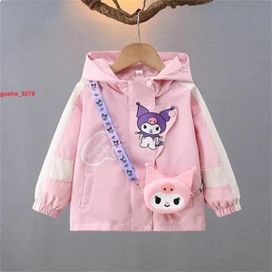 Süßer doppelseitiger Windbreaker Mantel Herbst Kinder Mädchen Cartoon Kuromi Jacke - Bild 1 von 27
