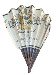 1910 ROYAL OREGAN Galeries Lafayette Advertising Fan - Picture 1 of 6