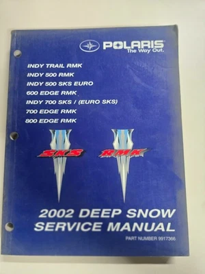OEM POLARIS 2002 INDY RMK SKS 500 700 800 EDGE RMK MANUAL DE SERVICIO DE TALLER DE PAPELE Foto 1 de 4