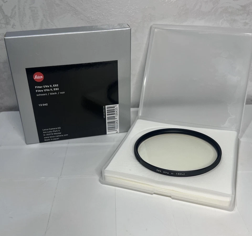 Genuine Leica M UV Filter UVa II E82 Black #13042 - Image 1 of 2