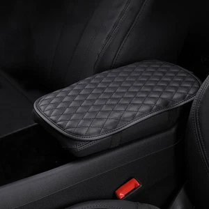 Universal Car Armrest Cushion Cover Center Console Box Pad Leather Protector - Picture 1 of 9