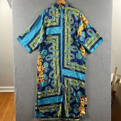 De Colección Vestido Ruth Norman Nueva York Kaftan Muu Muu Casa Floral Cómodo Salón Pequeño L Foto 1 de 4