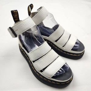 Dr. Martens Clarissa II Quad weiße Leder-Plateausandalen Größe US 5 klobig - Bild 1 von 14