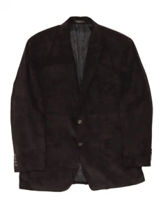 CHAPS Mens 2 Button Blazer Jacket UK 44 2XL Black Pinstripe Polyester SO01 - Picture 1 of 3