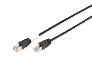 DIGITUS CAT 6 S-FTP outdoor patch cord, Cu, PE AWG 27/7, length 10 m, black shea - Afbeelding 1 van 5