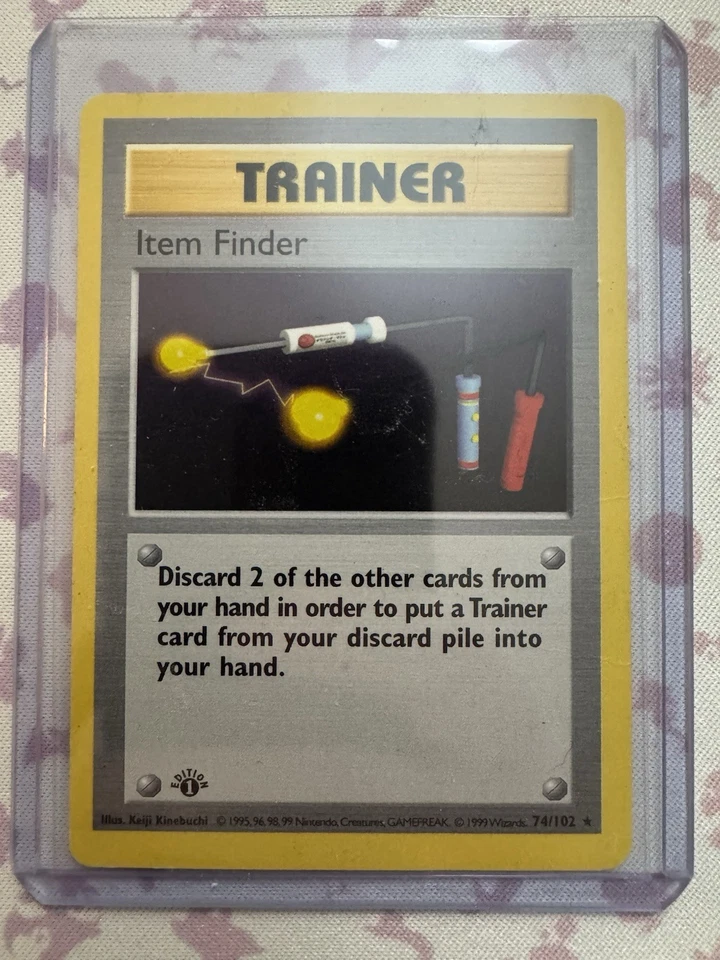 Item Finder Pokémon Base set 1st Edition  Shadowless 74/102 LP! *1 Owner* - Image 1 of 4