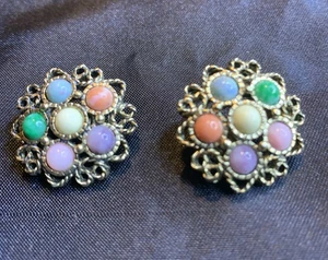 Vintage Sarah Coventry clip on earrings Gold Tone - Picture 1 of 4