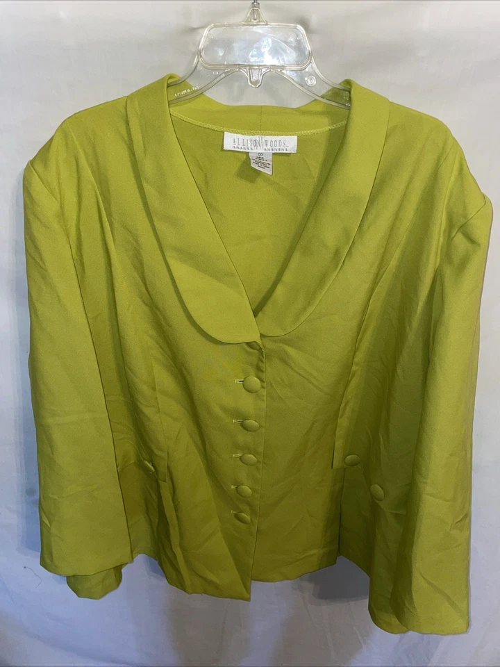 Chaqueta de vestir Allison Woods para mujer talla 4XL verde negocios formal boda Foto 1 de 4