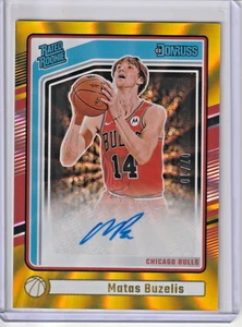 2024-25 Panini Donruss Matas Buzelis Rated Rookie RC Gold Laser Auto /10 #255 - Bild 1 von 16